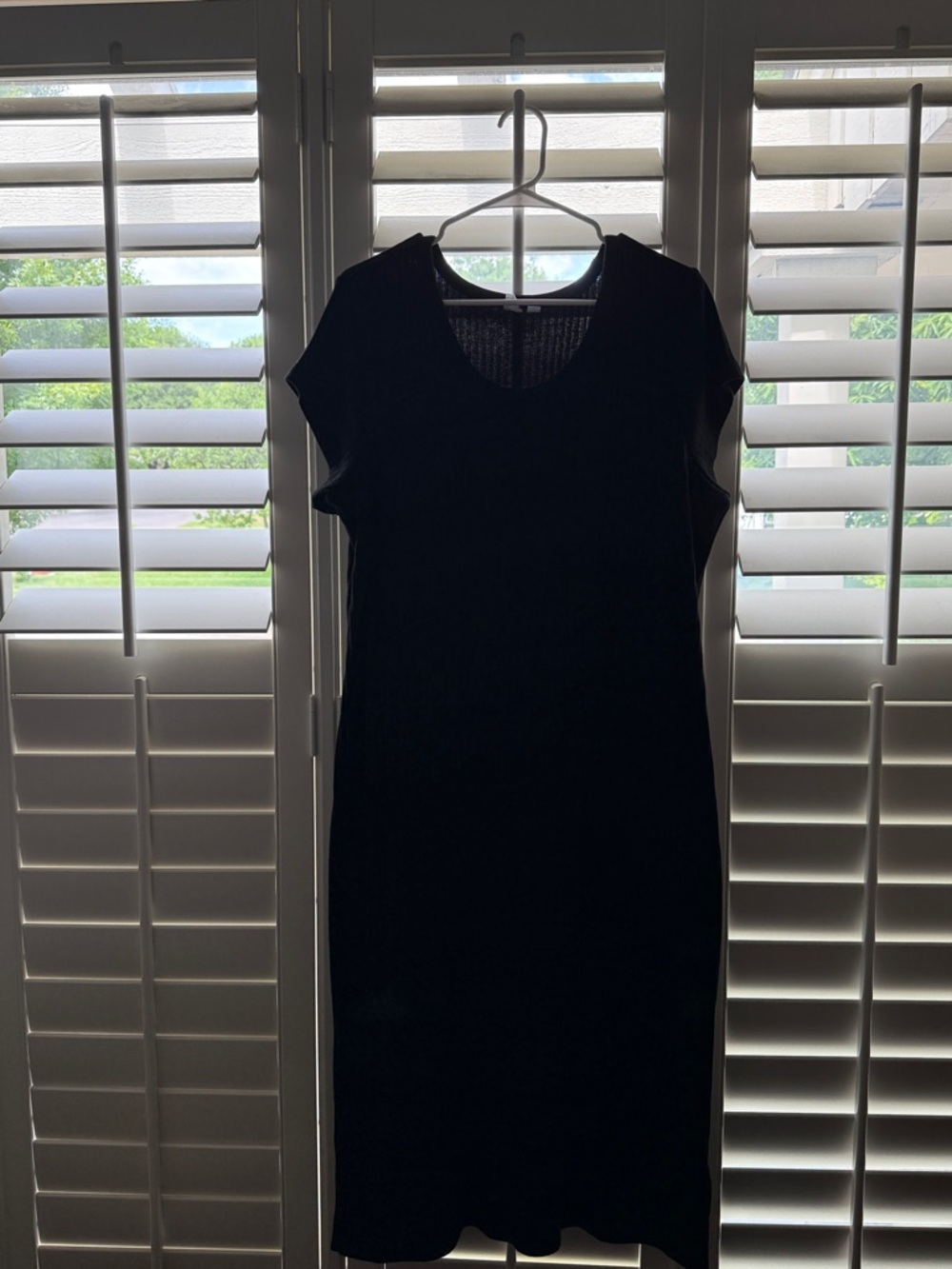 GAP Black Midi V-Neck Dress